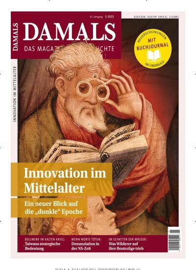 Titelbild der Ausgabe 1/2025 von Damals. Diese Zeitschrift und viele weitere Reisemagazine, Freizeitmagazine und Wissensmagazine als Abo oder epaper bei United Kiosk online kaufen.