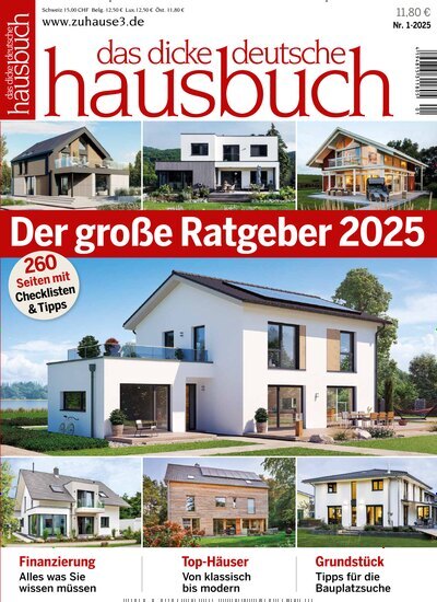 Titelbild der Ausgabe 1/2025 von Das dicke deutsche Hausbuch. Diese Zeitschrift und viele weitere Gartenzeitschriften und Wohnzeitschriften als Abo oder epaper bei United Kiosk online kaufen.