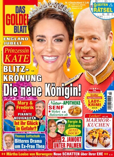 Titelbild der Ausgabe 4/2025 von Das goldene Blatt. Diese Zeitschrift und viele weitere Frauenzeitschriften als Abo oder epaper bei United Kiosk online kaufen.