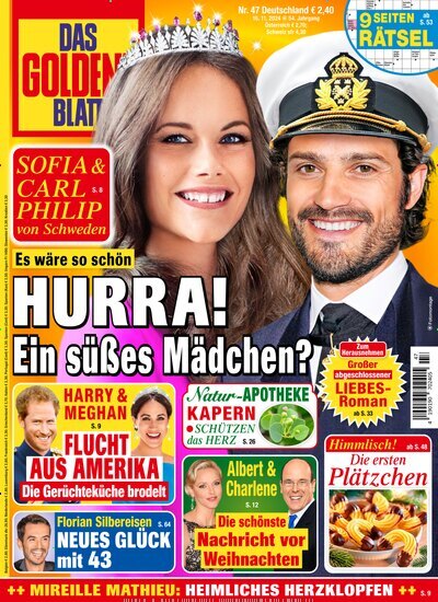 Titelbild der Ausgabe 47/2024 von Das goldene Blatt. Diese Zeitschrift und viele weitere Frauenzeitschriften als Abo oder epaper bei United Kiosk online kaufen.