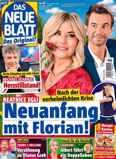 Titelbild der Ausgabe 47/2024 von Das neue Blatt. Diese Zeitschrift und viele weitere Frauenzeitschriften als Abo oder epaper bei United Kiosk online kaufen.