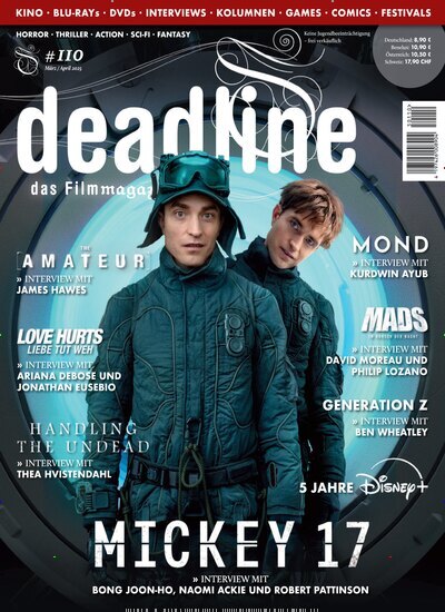 Titelbild der Ausgabe 110/2025 von deadline - das Filmmagazin. Diese Zeitschrift und viele weitere Audiomagazine, Filmmagazine und Fotozeitschriften als Abo oder epaper bei United Kiosk online kaufen.