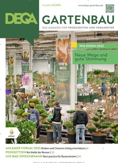 Titelbild der Ausgabe 2/2025 von Dega Gartenbau. Diese Zeitschrift und viele weitere Naturzeitschriften, Landwirtschaftszeitungen und Umweltmagazine als Abo oder epaper bei United Kiosk online kaufen.