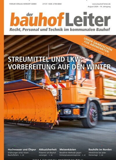 Titelbild der Ausgabe 5/2024 von der bauhofLeiter. Diese Zeitschrift und viele weitere Jurazeitschriften und Zeitschriften für Verwaltung als Abo oder epaper bei United Kiosk online kaufen.