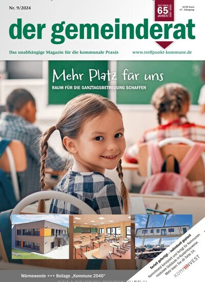 Titelbild der Ausgabe 9/2024 von der gemeinderat. Diese Zeitschrift und viele weitere Jurazeitschriften und Zeitschriften für Verwaltung als Abo oder epaper bei United Kiosk online kaufen.