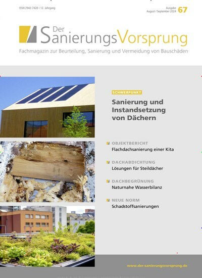 Titelbild der Ausgabe 4/2024 von Der SanierungsVorsprung. Diese Zeitschrift und viele weitere Architekturzeitschriften und Bauzeitschriften als Abo oder epaper bei United Kiosk online kaufen.