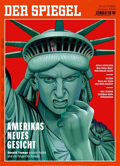 Titelbild der Ausgabe 11/2025 von Der Spiegel. Diese Zeitschrift und viele weitere Wirtschaftsmagazine und Politikmagazine als Abo oder epaper bei United Kiosk online kaufen.