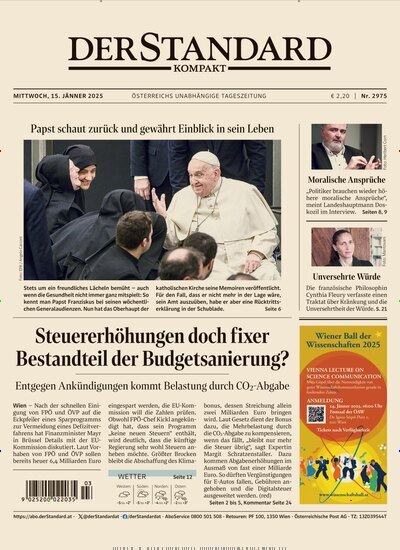 Titelbild der Ausgabe 9/2025 von Der Standard Kompakt. Diese Zeitschrift und viele weitere Zeitungsabos als Abo oder epaper bei United Kiosk online kaufen.