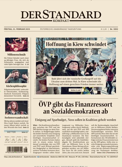 Titelbild der Ausgabe 36/2025 von Der Standard Kompakt. Diese Zeitschrift und viele weitere Zeitungsabos als Abo oder epaper bei United Kiosk online kaufen.