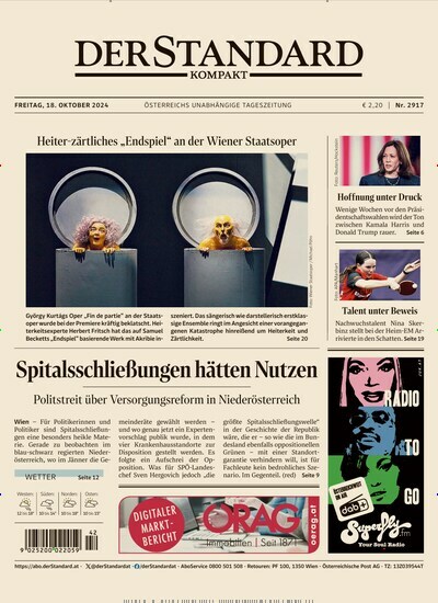 Titelbild der Ausgabe 917/2024 von Der Standard Kompakt. Diese Zeitschrift und viele weitere Zeitungsabos als Abo oder epaper bei United Kiosk online kaufen.