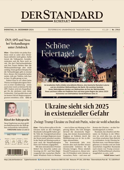 Titelbild der Ausgabe 963/2024 von Der Standard Kompakt. Diese Zeitschrift und viele weitere Zeitungsabos als Abo oder epaper bei United Kiosk online kaufen.