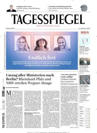 Titelbild der Ausgabe 19/2025 von Der Tagesspiegel. Diese Zeitschrift und viele weitere Zeitungsabos als Abo oder epaper bei United Kiosk online kaufen.