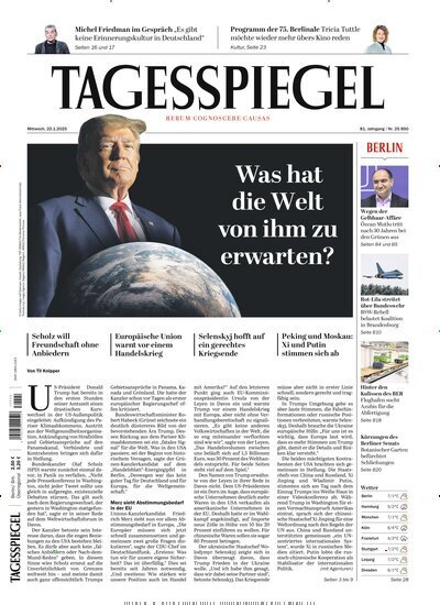 Titelbild der Ausgabe 21/2025 von Der Tagesspiegel. Diese Zeitschrift und viele weitere Zeitungsabos als Abo oder epaper bei United Kiosk online kaufen.