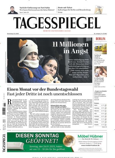 Titelbild der Ausgabe 22/2025 von Der Tagesspiegel. Diese Zeitschrift und viele weitere Zeitungsabos als Abo oder epaper bei United Kiosk online kaufen.