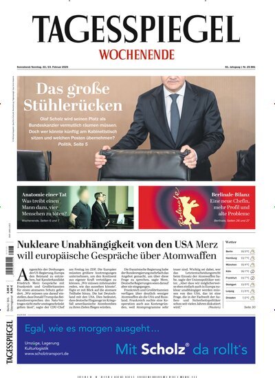 Titelbild der Ausgabe 52/2025 von Der Tagesspiegel. Diese Zeitschrift und viele weitere Zeitungsabos als Abo oder epaper bei United Kiosk online kaufen.