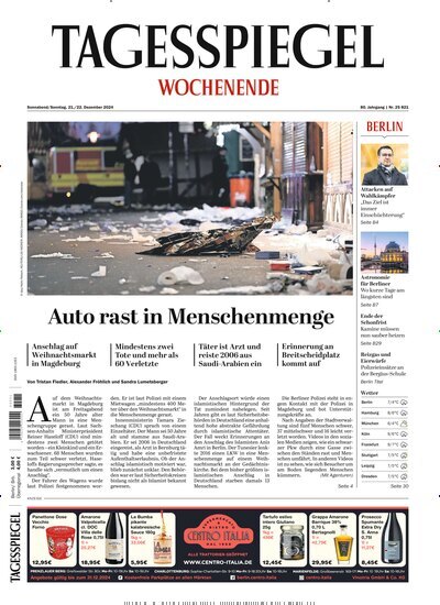 Titelbild der Ausgabe 348/2024 von Der Tagesspiegel. Diese Zeitschrift und viele weitere Zeitungsabos als Abo oder epaper bei United Kiosk online kaufen.