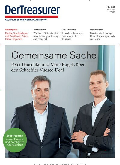 Titelbild der Ausgabe 3/2024 von Der Treasurer. Diese Zeitschrift und viele weitere Businessmagazine als Abo oder epaper bei United Kiosk online kaufen.