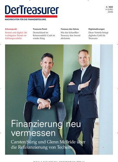 Titelbild der Ausgabe 4/2024 von Der Treasurer. Diese Zeitschrift und viele weitere Businessmagazine als Abo oder epaper bei United Kiosk online kaufen.