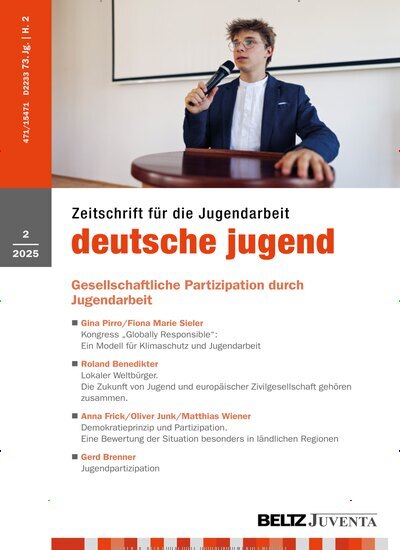 Titelbild der Ausgabe 2/2025 von deutsche jugend. Diese Zeitschrift und viele weitere Zeitschriften für Pädagogik als Abo oder epaper bei United Kiosk online kaufen.