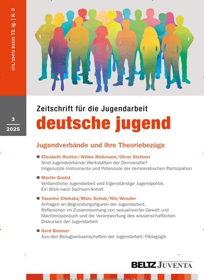 Titelbild der Ausgabe 3/2025 von deutsche jugend. Diese Zeitschrift und viele weitere Zeitschriften für Pädagogik als Abo oder epaper bei United Kiosk online kaufen.