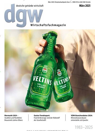 Titelbild der Ausgabe 3/2025 von dgw deutsche getränke wirtschaft. Diese Zeitschrift und viele weitere Gastronomiezeitschriften, Fashionmagazine, Beautymagazine als Abo oder epaper bei United Kiosk online kaufen.