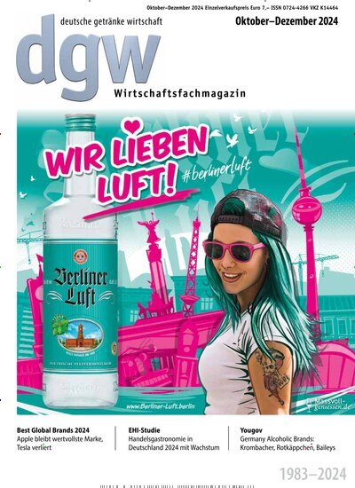 Titelbild der Ausgabe 11/2024 von dgw deutsche getränke wirtschaft. Diese Zeitschrift und viele weitere Gastronomiezeitschriften, Fashionmagazine, Beautymagazine als Abo oder epaper bei United Kiosk online kaufen.