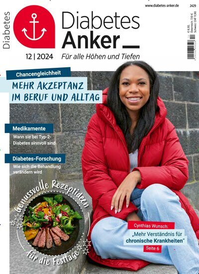 Titelbild der Ausgabe 12/2024 von Diabetes-Anker. Diese Zeitschrift und viele weitere Elternzeitschriften und Tierzeitschriften als Abo oder epaper bei United Kiosk online kaufen.