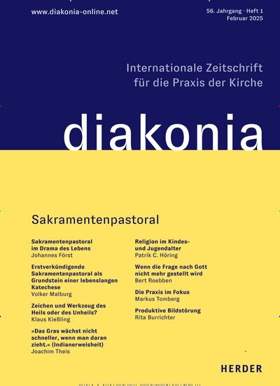 Titelbild der Ausgabe 1/2025 von Diakonia. Diese Zeitschrift und viele weitere Kunstmagazine und Kulturmagazine als Abo oder epaper bei United Kiosk online kaufen.