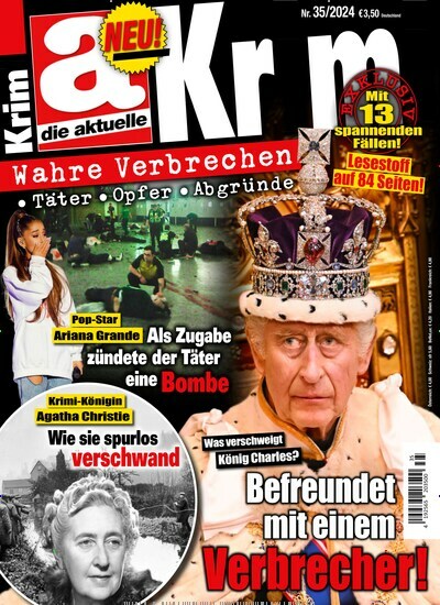 Titelbild der Ausgabe 35/2024 von die aktuelle Krimi. Diese Zeitschrift und viele weitere Frauenzeitschriften als Abo oder epaper bei United Kiosk online kaufen.