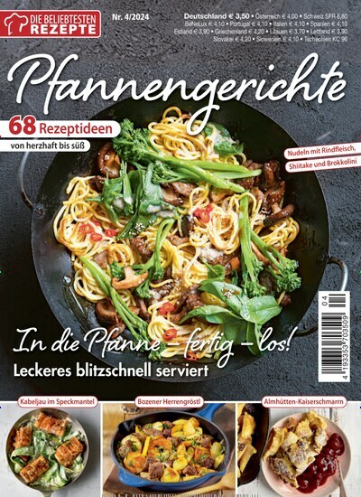 Titelbild der Ausgabe 4/2024 von Die beliebtesten Rezepte. Diese Zeitschrift und viele weitere Kochzeitschriften und Backzeitschriften als Abo oder epaper bei United Kiosk online kaufen.