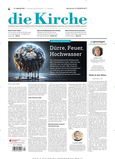 Titelbild der Ausgabe 4/2025 von Die Kirche. Diese Zeitschrift und viele weitere Kunstmagazine und Kulturmagazine als Abo oder epaper bei United Kiosk online kaufen.