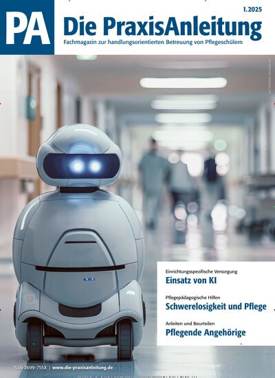 Titelbild der Ausgabe 1/2025 von Die PraxisAnleitung. Diese Zeitschrift und viele weitere Pflegezeitschriften und medizinische Fachzeitschriften als Abo oder epaper bei United Kiosk online kaufen.