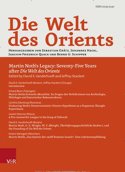 Titelbild der Ausgabe 1/2024 von Die Welt des Orients. Diese Zeitschrift und viele weitere Wissenschaftsmagazine als Abo oder epaper bei United Kiosk online kaufen.