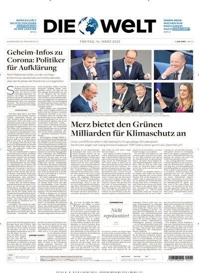 Titelbild der Ausgabe 52/2025 von Die Welt Gesamtausgabe. Diese Zeitschrift und viele weitere Zeitungsabos als Abo oder epaper bei United Kiosk online kaufen.