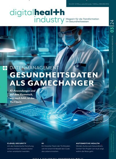 Titelbild der Ausgabe 3/2024 von digital health industry. Diese Zeitschrift und viele weitere Pflegezeitschriften und medizinische Fachzeitschriften als Abo oder epaper bei United Kiosk online kaufen.