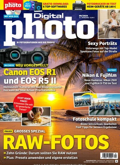 Titelbild der Ausgabe 9/2024 von DigitalPHOTO. Diese Zeitschrift und viele weitere Audiomagazine, Filmmagazine und Fotozeitschriften als Abo oder epaper bei United Kiosk online kaufen.