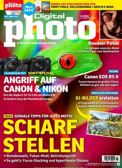 Titelbild der Ausgabe 11/2024 von DigitalPHOTO. Diese Zeitschrift und viele weitere Audiomagazine, Filmmagazine und Fotozeitschriften als Abo oder epaper bei United Kiosk online kaufen.