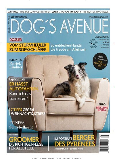 Titelbild der Ausgabe 1/2025 von Dogs Avenue. Diese Zeitschrift und viele weitere Elternzeitschriften und Tierzeitschriften als Abo oder epaper bei United Kiosk online kaufen.