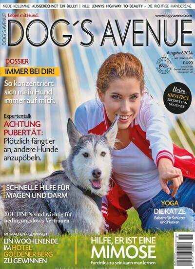 Titelbild der Ausgabe 6/2024 von Dogs Avenue. Diese Zeitschrift und viele weitere Elternzeitschriften und Tierzeitschriften als Abo oder epaper bei United Kiosk online kaufen.