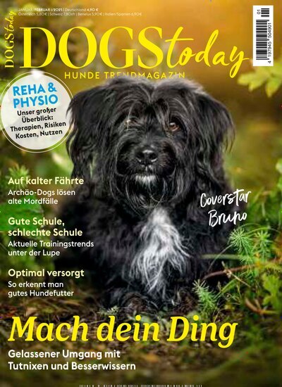 Titelbild der Ausgabe 1/2025 von DOGS Today. Diese Zeitschrift und viele weitere Elternzeitschriften und Tierzeitschriften als Abo oder epaper bei United Kiosk online kaufen.