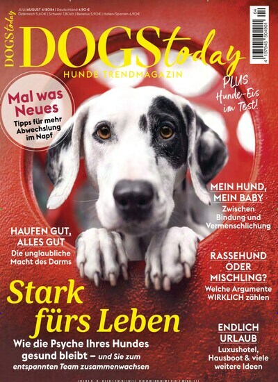 Titelbild der Ausgabe 4/2024 von DOGS Today. Diese Zeitschrift und viele weitere Elternzeitschriften und Tierzeitschriften als Abo oder epaper bei United Kiosk online kaufen.