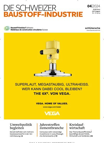 Titelbild der Ausgabe 4/2024 von DSB - Die Schweizer Baustoff-Industrie. Diese Zeitschrift und viele weitere Architekturzeitschriften und Bauzeitschriften als Abo oder epaper bei United Kiosk online kaufen.