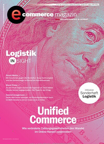 Titelbild der Ausgabe 5/2024 von e-commerce magazin. Diese Zeitschrift und viele weitere Businessmagazine als Abo oder epaper bei United Kiosk online kaufen.