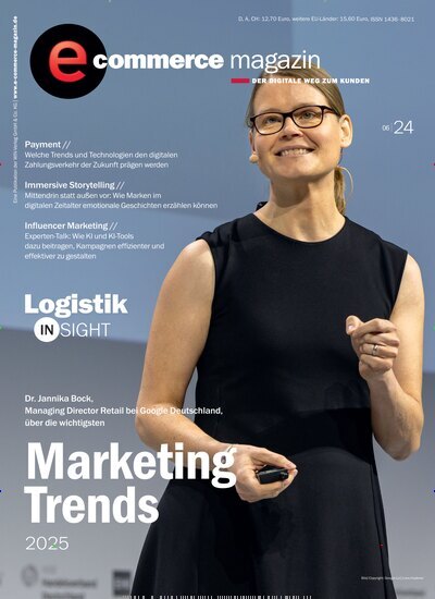 Titelbild der Ausgabe 6/2024 von e-commerce magazin. Diese Zeitschrift und viele weitere Businessmagazine als Abo oder epaper bei United Kiosk online kaufen.