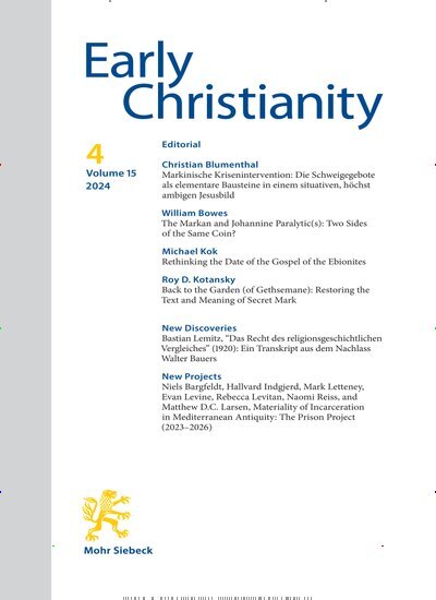 Titelbild der Ausgabe 4/2024 von Early Christianity (EC). Diese Zeitschrift und viele weitere Kunstmagazine und Kulturmagazine als Abo oder epaper bei United Kiosk online kaufen.