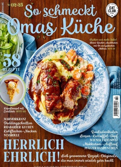 Titelbild der Ausgabe 2/2025 von Eat Club So schmeckt. Diese Zeitschrift und viele weitere Kochzeitschriften und Backzeitschriften als Abo oder epaper bei United Kiosk online kaufen.