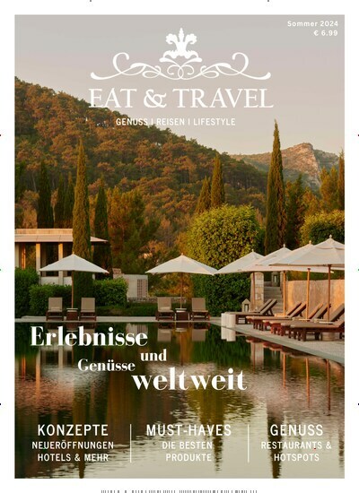 Titelbild der Ausgabe 16/2024 von Eat & Travel. Diese Zeitschrift und viele weitere Reisemagazine, Freizeitmagazine und Wissensmagazine als Abo oder epaper bei United Kiosk online kaufen.