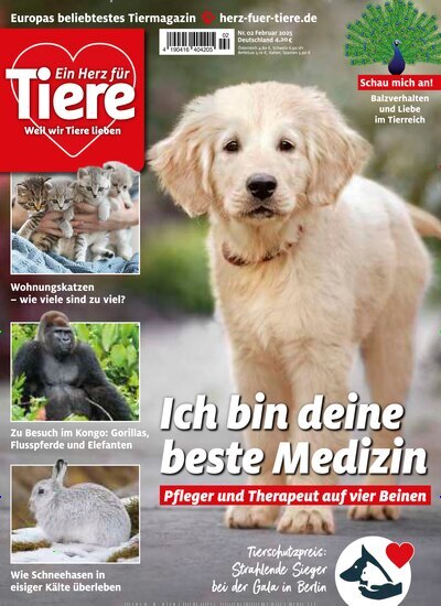 Titelbild der Ausgabe 2/2025 von Ein Herz für Tiere. Diese Zeitschrift und viele weitere Elternzeitschriften und Tierzeitschriften als Abo oder epaper bei United Kiosk online kaufen.