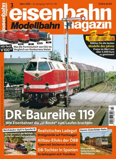 Titelbild der Ausgabe 3/2025 von eisenbahn magazin. Diese Zeitschrift und viele weitere Reisemagazine, Freizeitmagazine und Wissensmagazine als Abo oder epaper bei United Kiosk online kaufen.