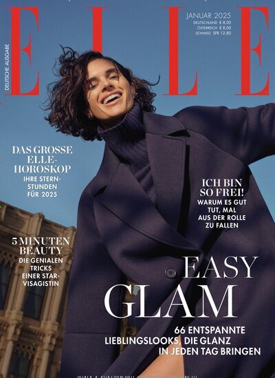 Titelbild der Ausgabe 1/2025 von Elle. Diese Zeitschrift und viele weitere Modemagazine und DIY-Magazine als Abo oder epaper bei United Kiosk online kaufen.